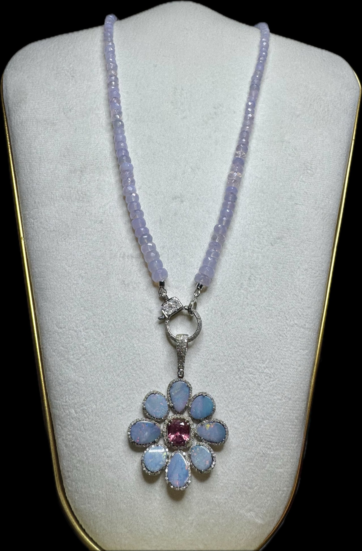 Lavender Moon Quartz Candy Necklace