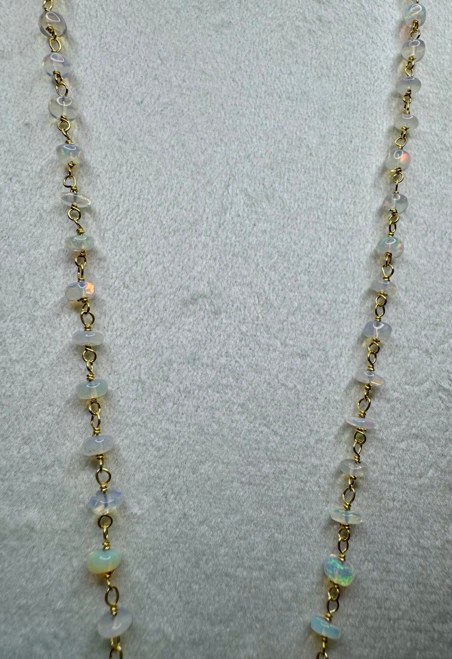 Half Moon Necklace with Ethiopian Opal Candy