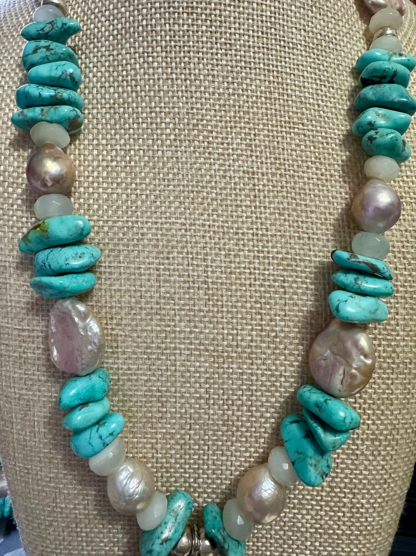 Pearls, Turquoise and a Dragonfly - bcg Black Label