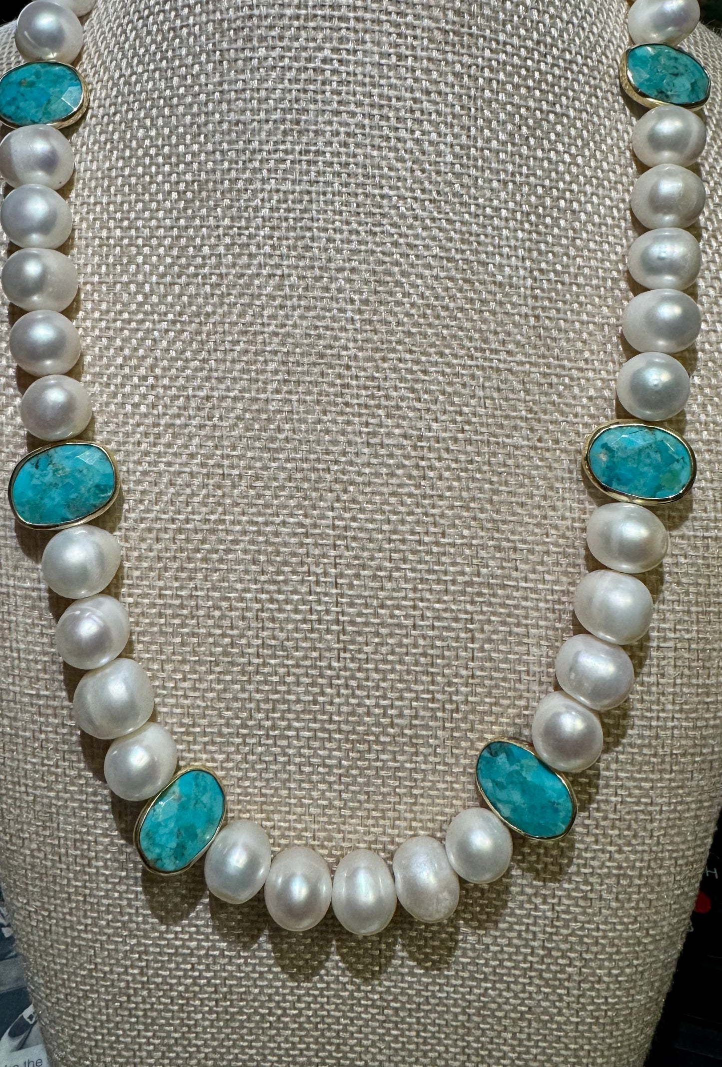 Turquoise and Pearls