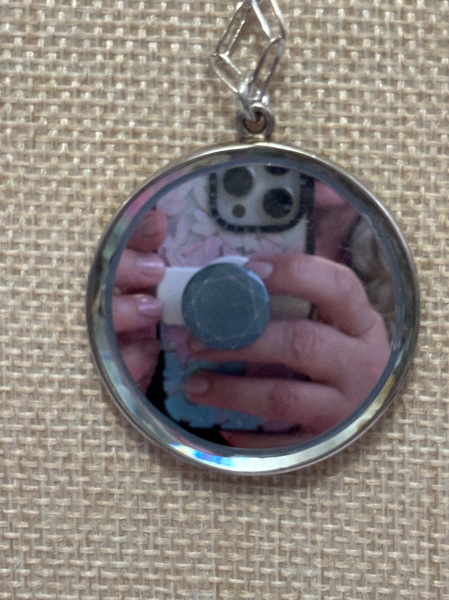 Vintage Engraved Sterling Silver Pendant