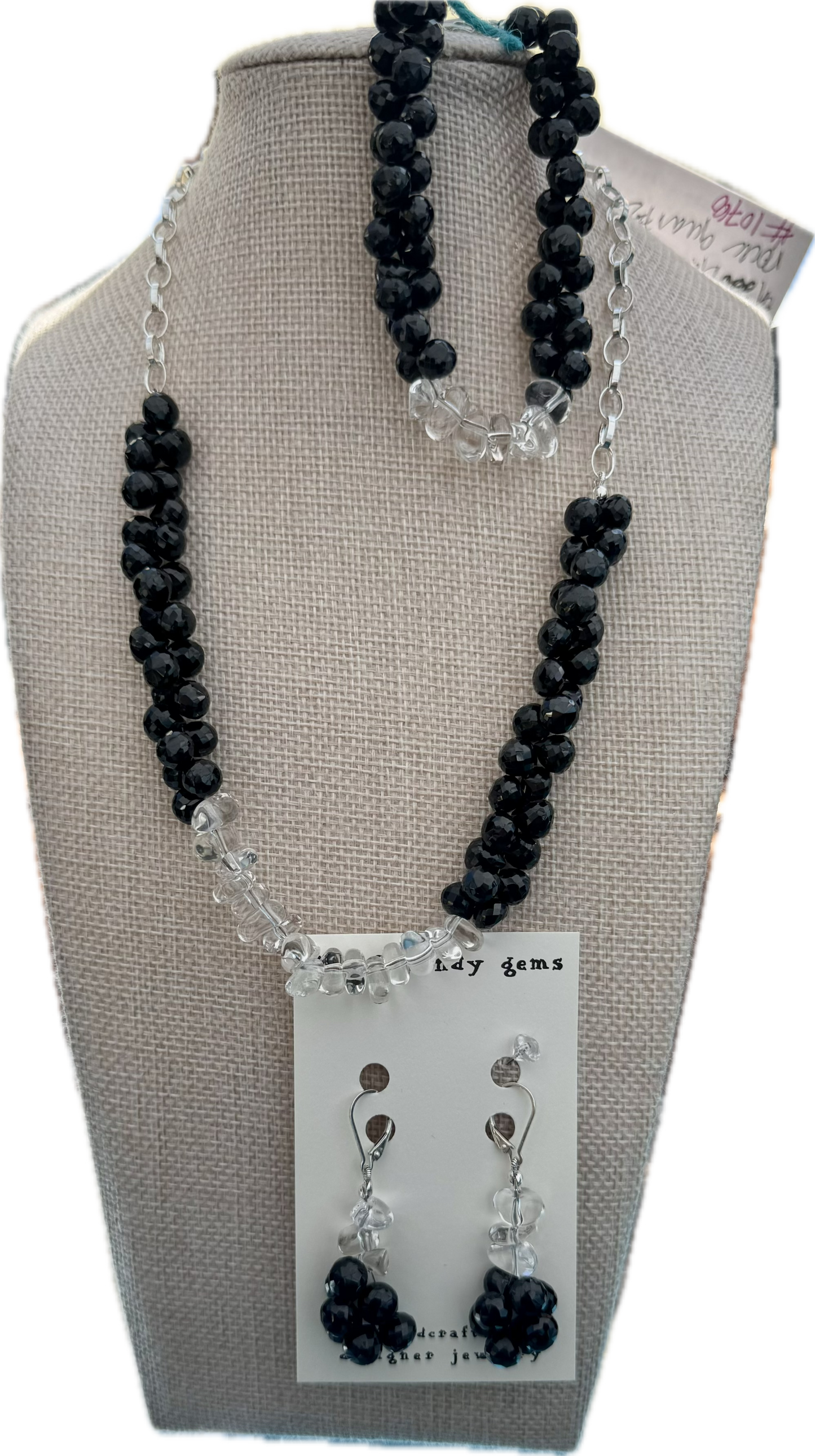 Black Spinel Crystal Quartz Candy Bracelet