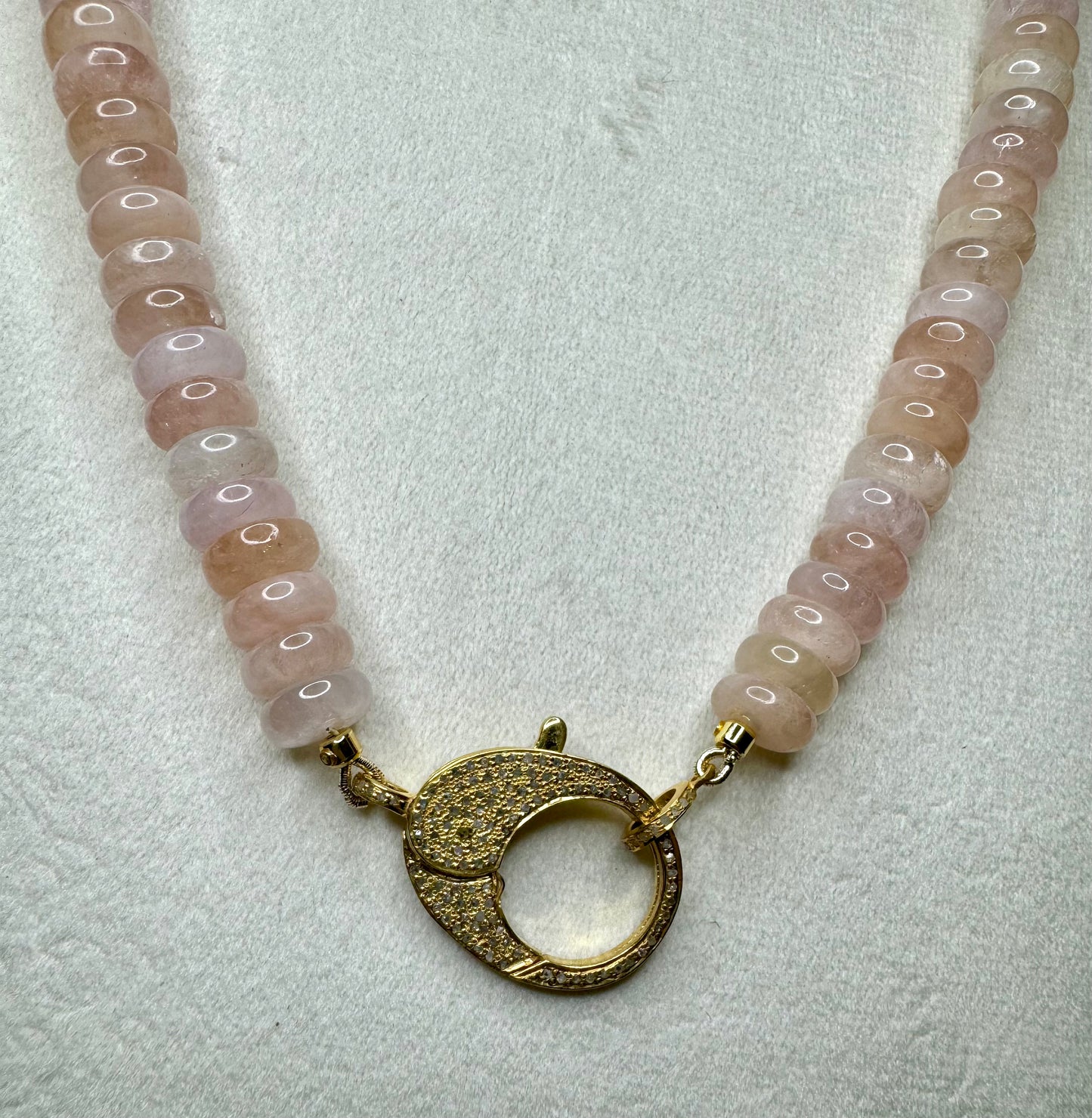 Morganite Cotton Candy Necklace