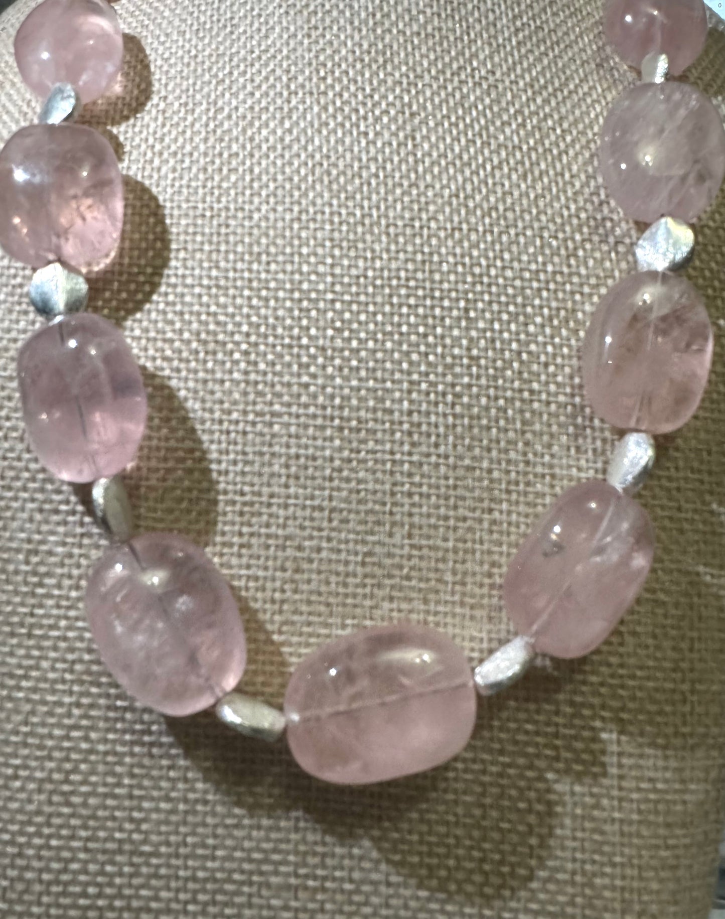 Rose Quartz Candy Confection Necklace