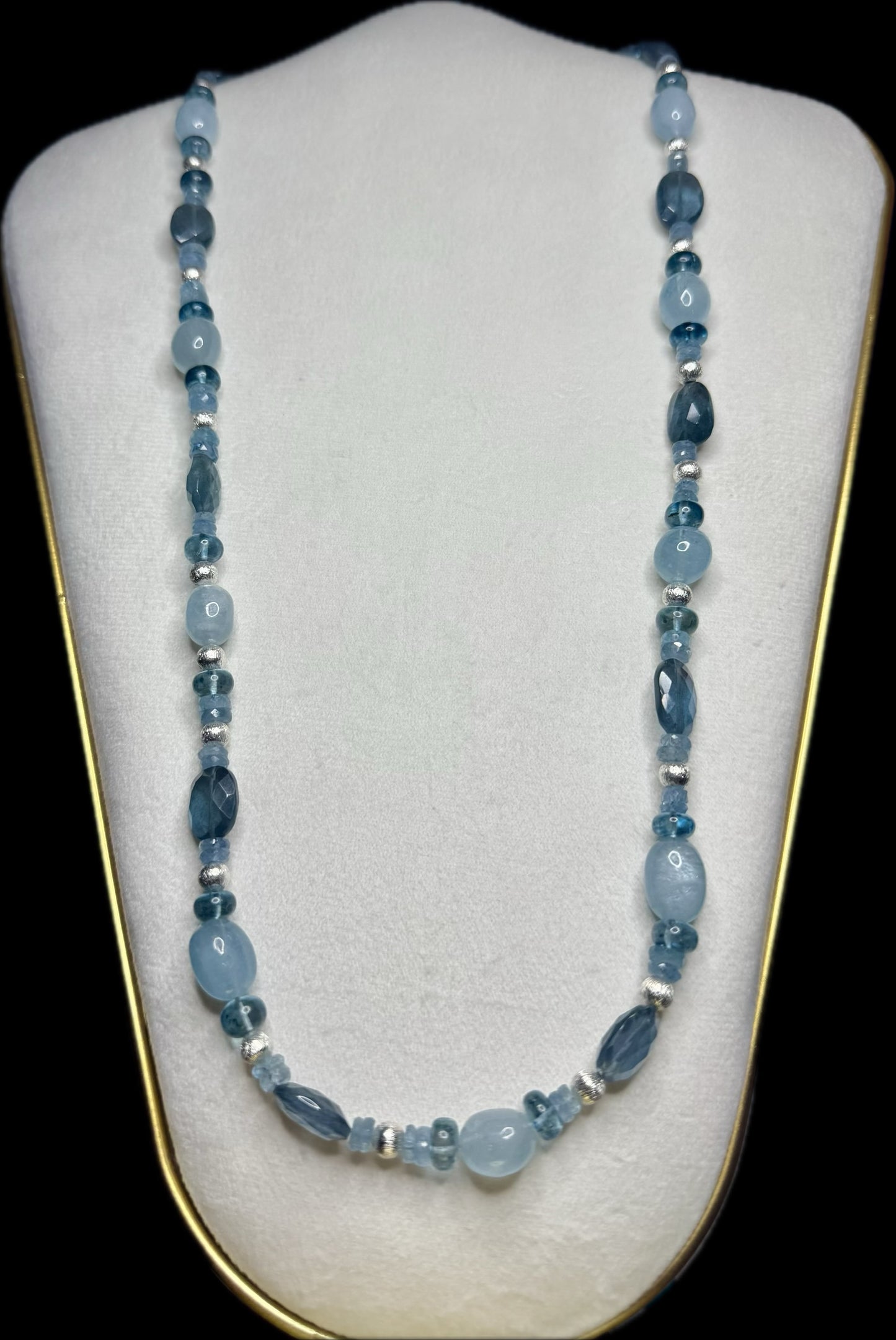 Allanah's Aquamarine Candy Necklace - Black Label