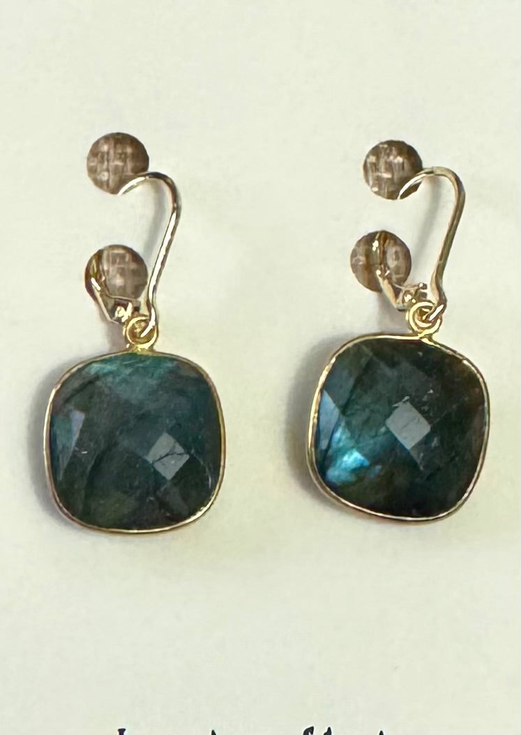 Blue Glow Labradorite Candy Earrings