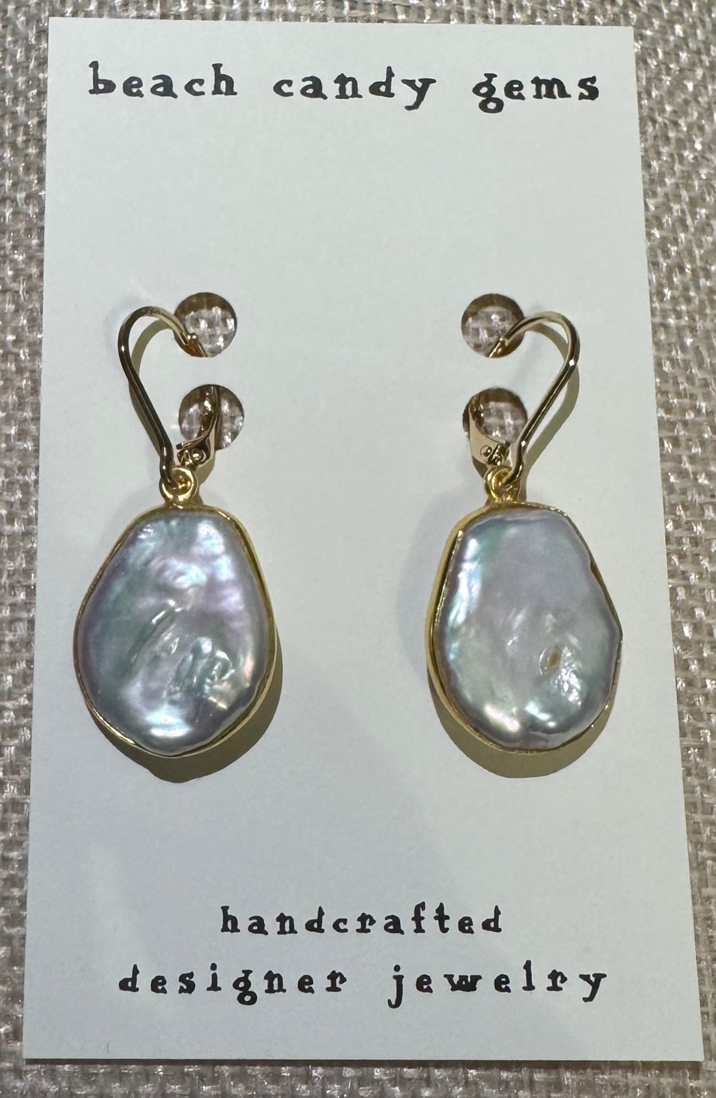 Coin Pearl Candy Earring with Gold Filled Lever Back