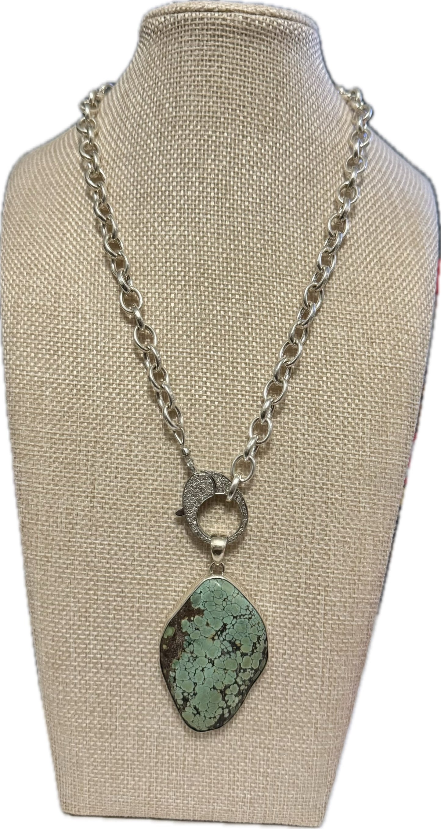 Turquoise Matrix Sterling Perfection Pendant
