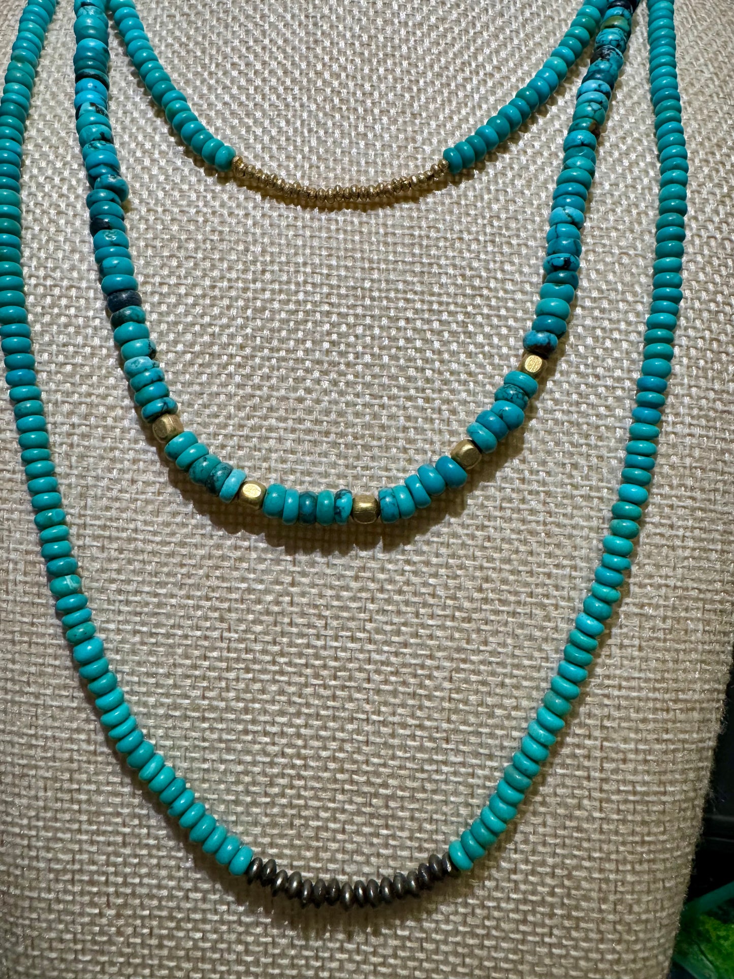 Turquoise Trio Candy Necklaces