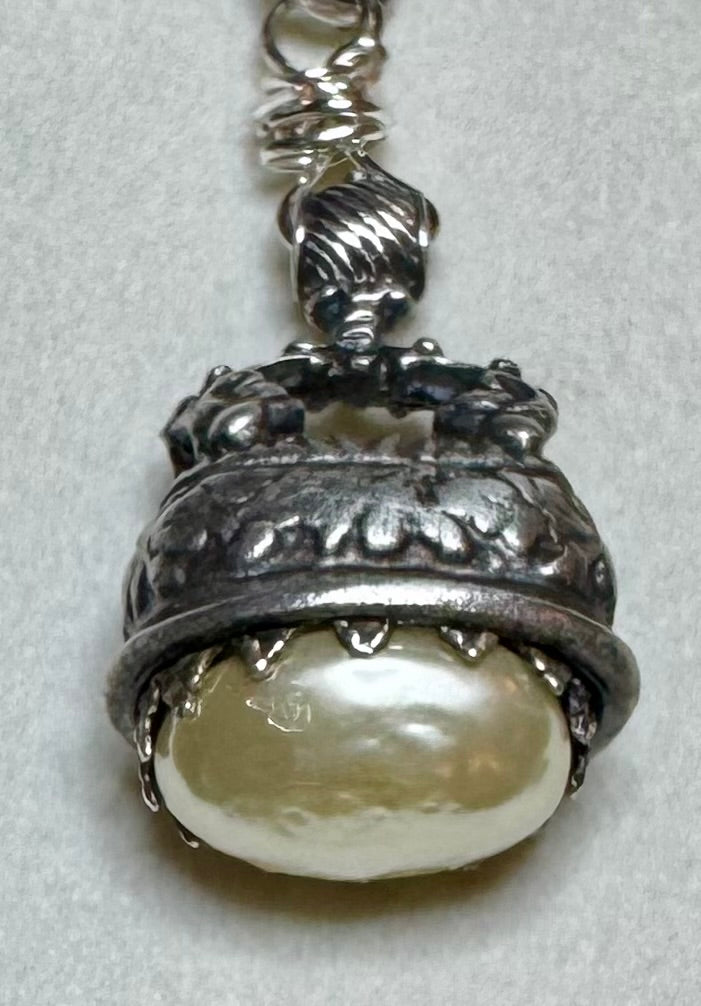 Antiqued Sterling Candy Necklace