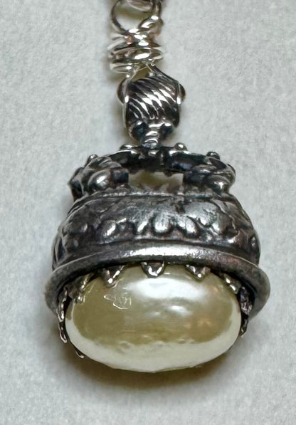 Antiqued Sterling Candy Necklace
