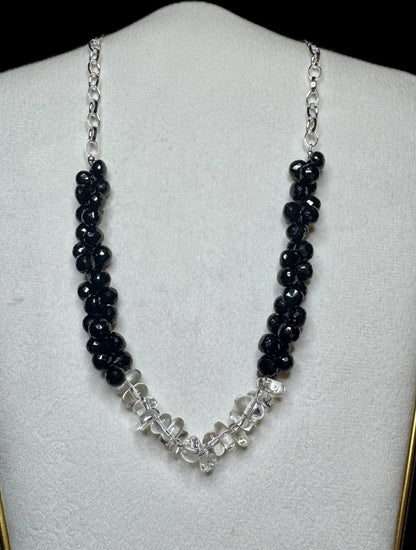 Black Spinel Crystal Quartz Candy Necklace