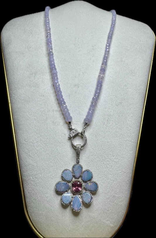 Lavender Moon Quartz Candy Necklace