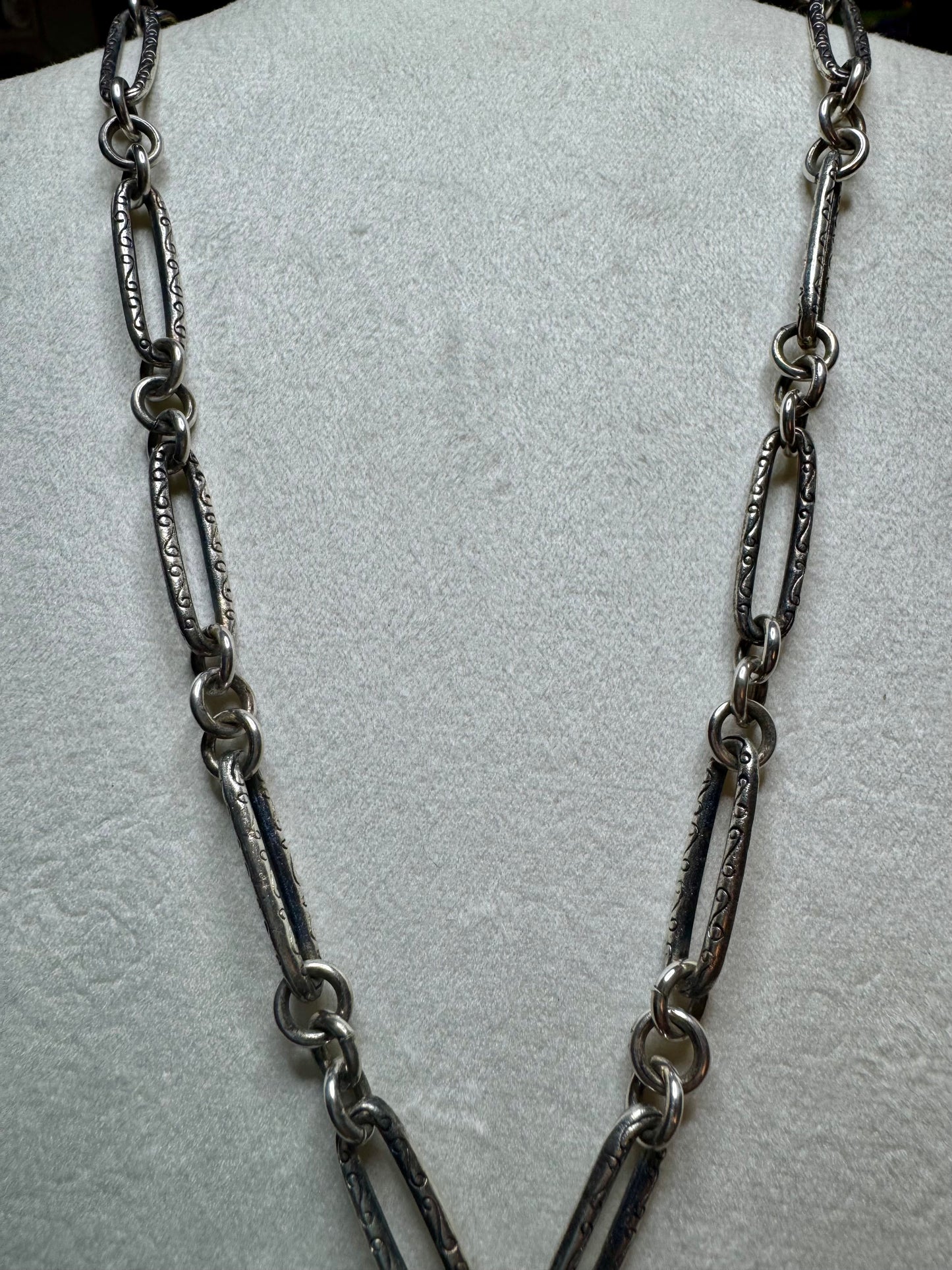 Antiqued Sterling Candy Necklace