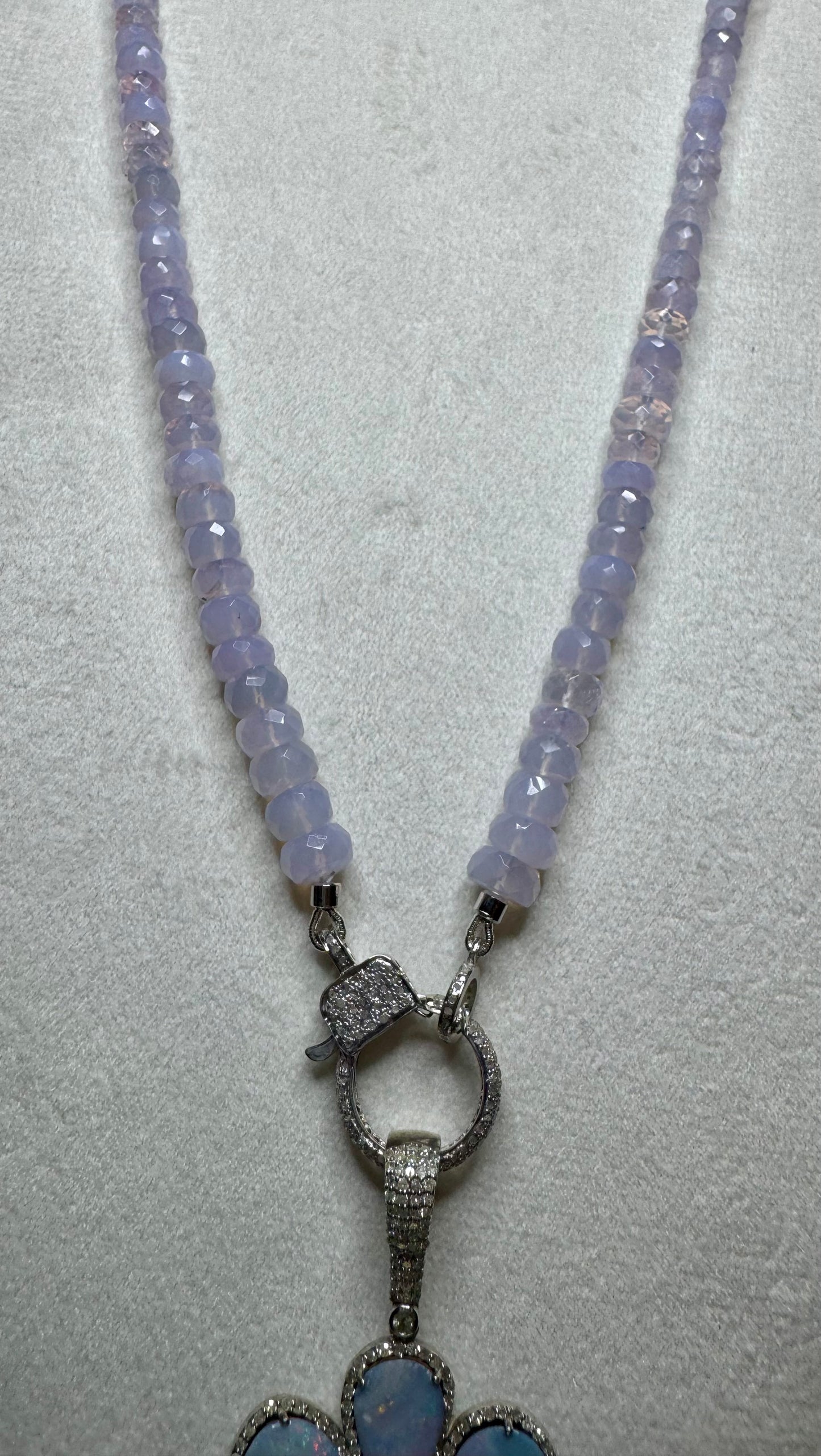Lavender Moon Quartz Candy Necklace