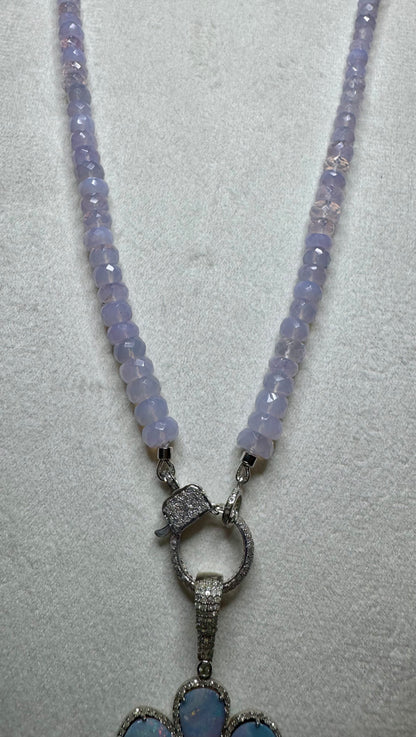 Lavender Moon Quartz Candy Necklace