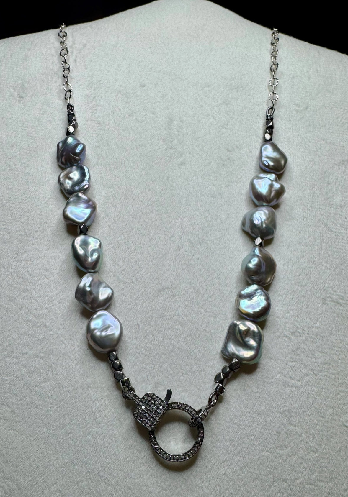 Lavender Rainbow Pearl Necklace