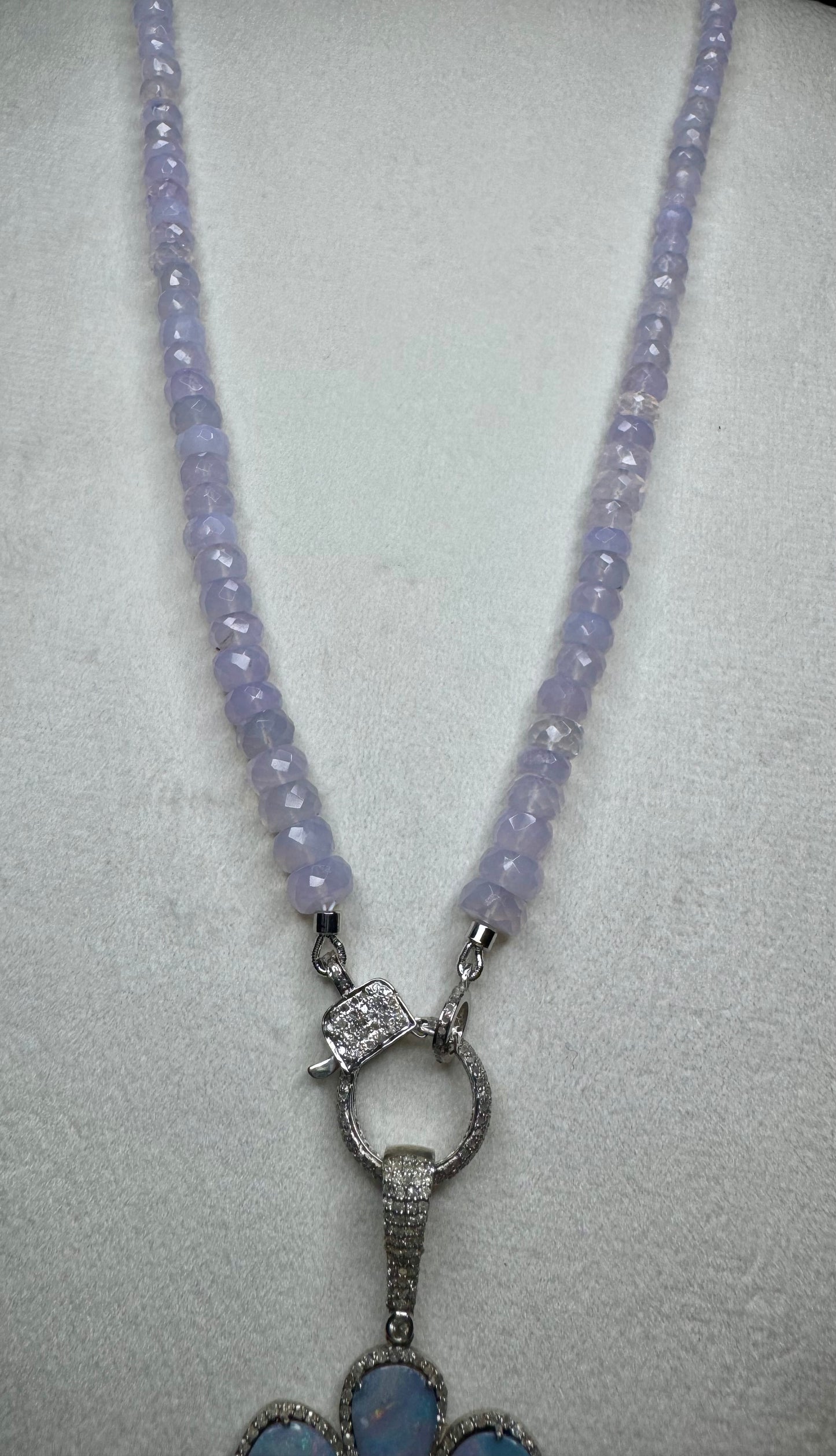 Lavender Moon Quartz Candy Necklace