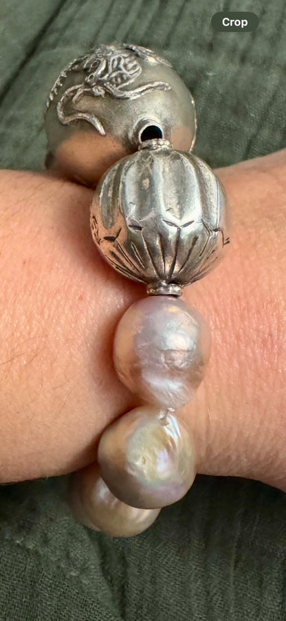 Dragons & Pearls Bracelet