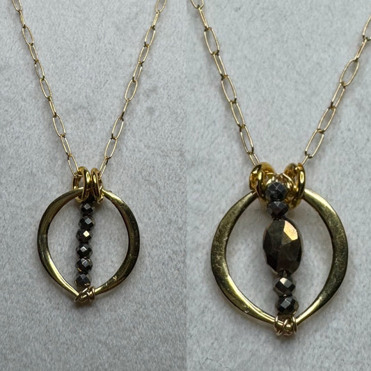 Delicate Pyrite Candy Necklaces