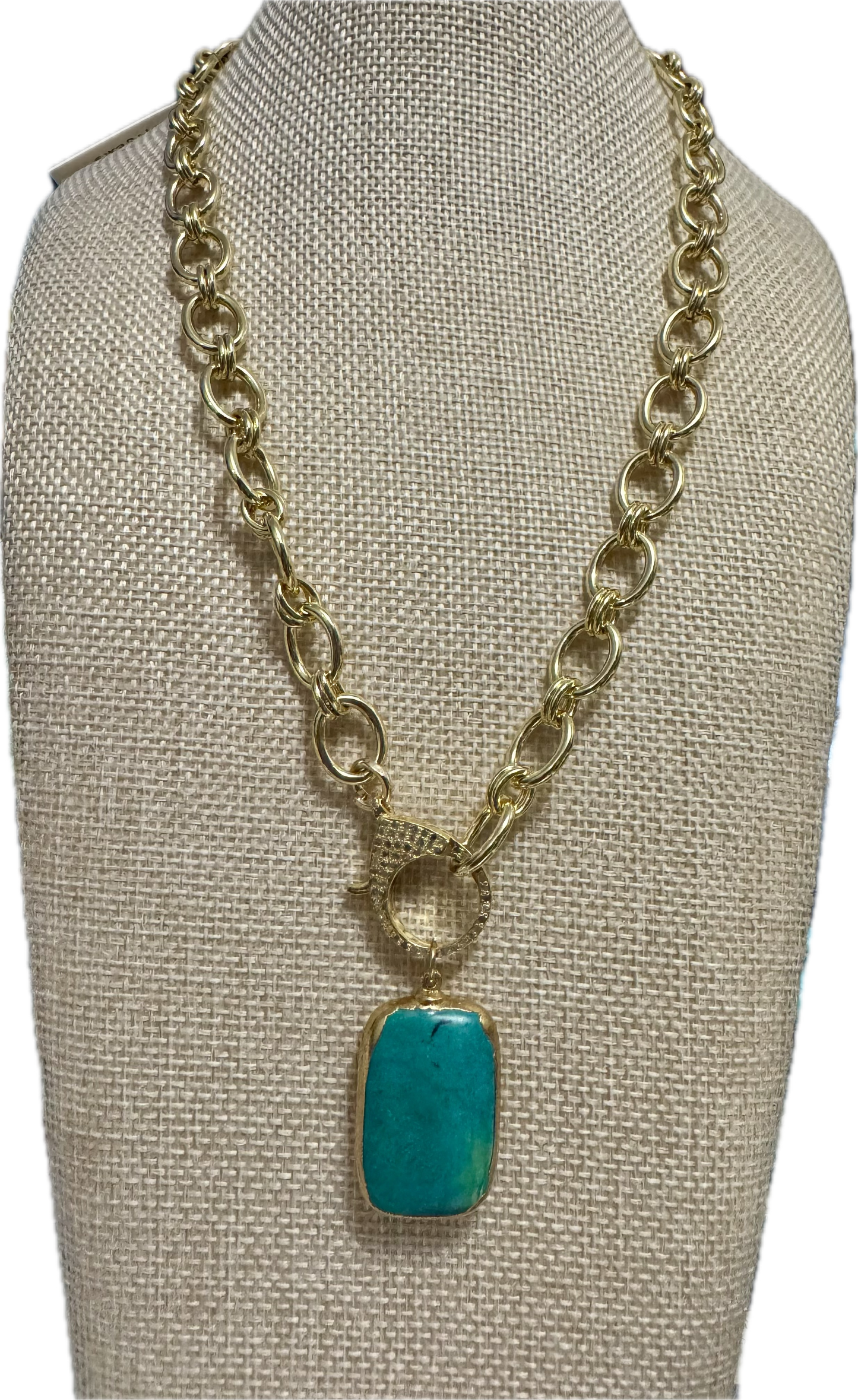 Jane Large Double Rolo Oval Gold Necklace