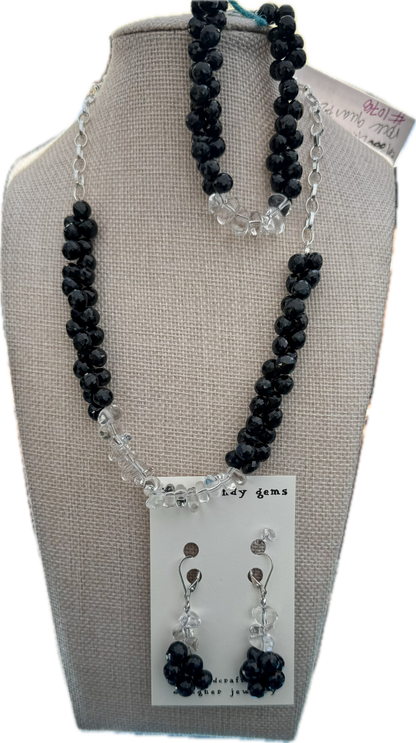 Black Spinel Crystal Quartz Candy Bracelet