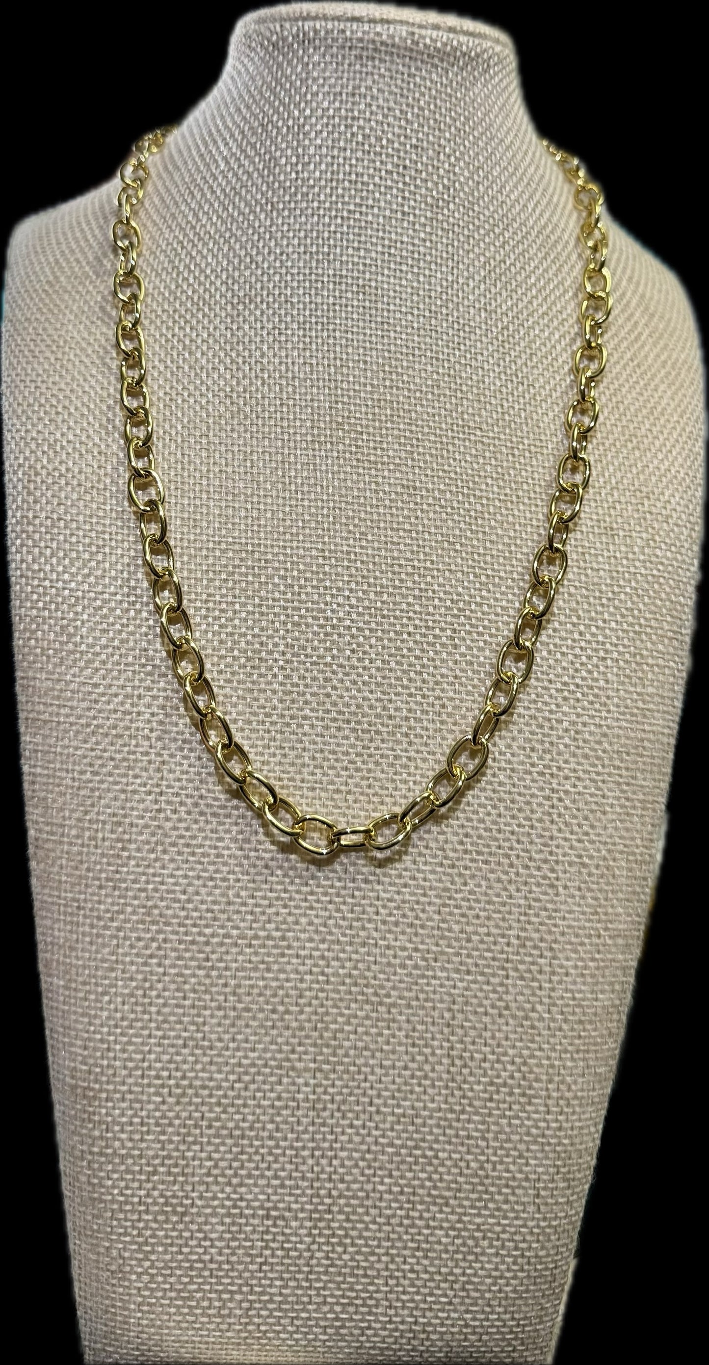Jane Small Oval Chain Necklace