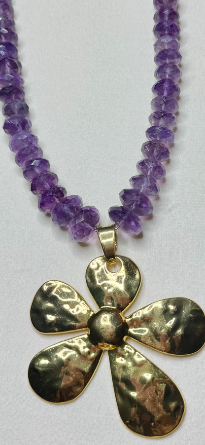 Rena Amethyst Candy Necklace