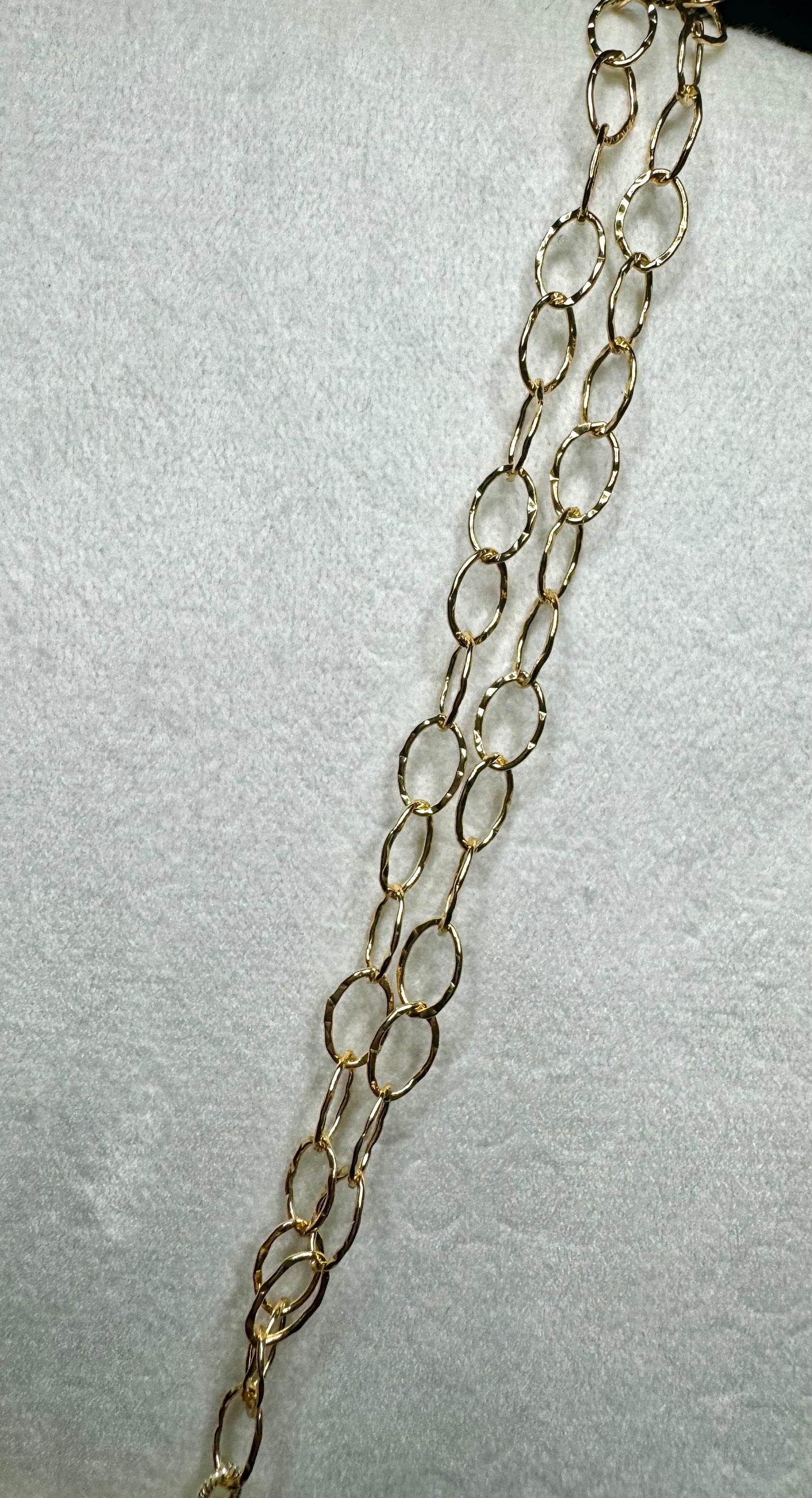 Double Gold Filled Diamond Clasp Chain (multiple options)