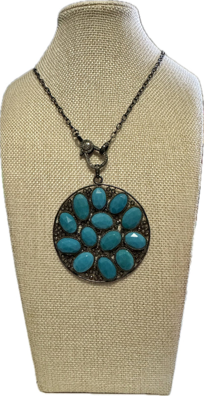 Turquoise Diamond Dream Pendant - bcg Black Label