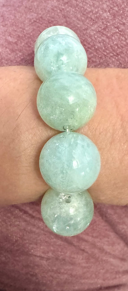 Aquamarine Rounds Candy Bracelet