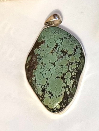 Turquoise  Matrix Sterling Perfection Pendant