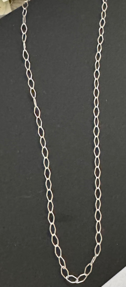 Delicate Sterling Silver Diamond Shaped Chain