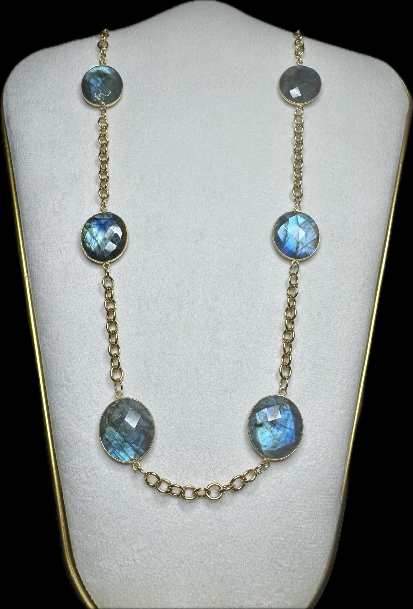 Candied Labradorite Chain Necklace