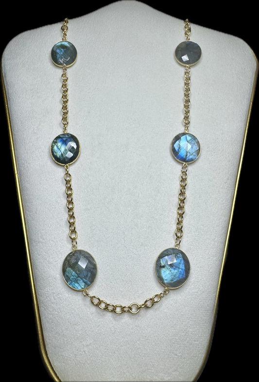 Candied Labradorite Chain Necklace