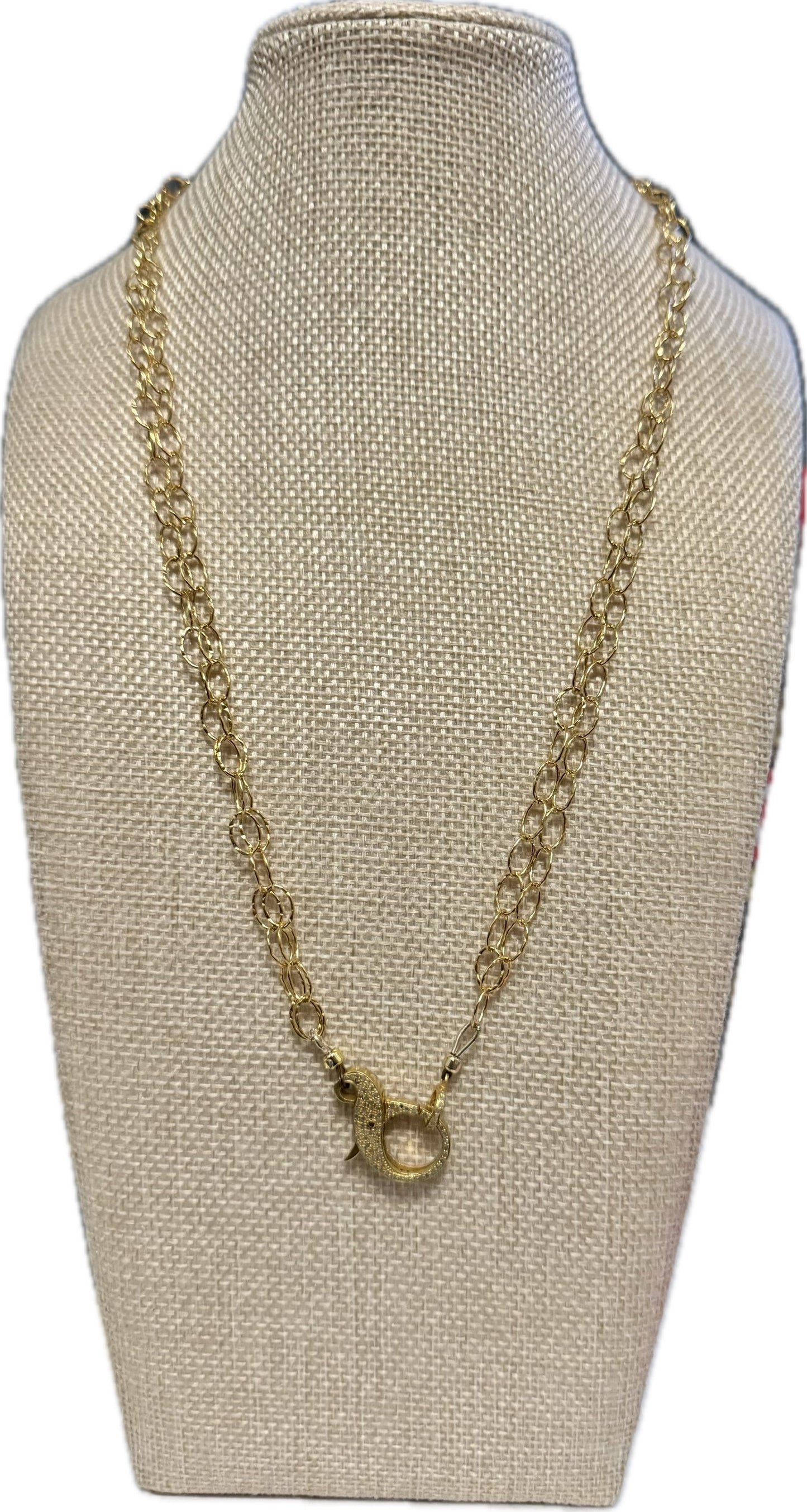 Double Gold Filled Diamond Clasp Chain (multiple options)