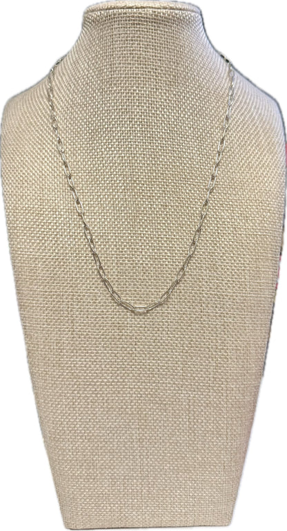 Medium Sterling Silver Paperclip Chain