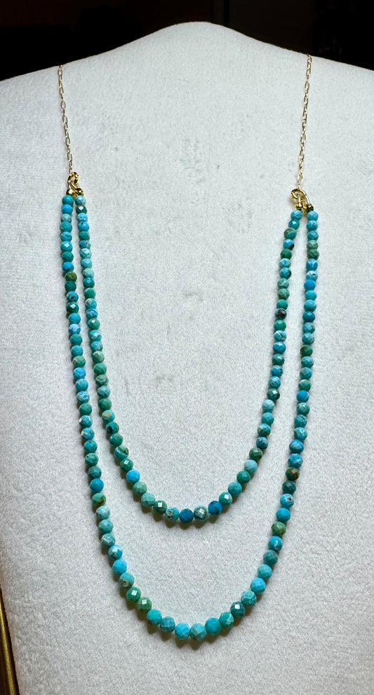 Double Turquoise Candy Love Necklace