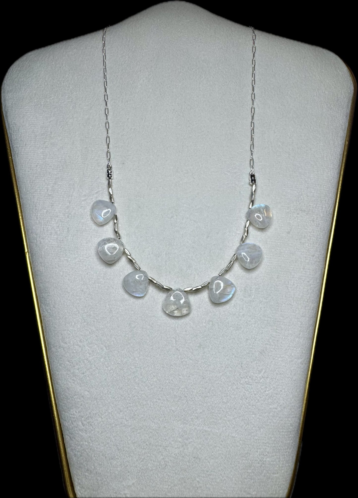 Sweet Moonstone Triangle Candy Necklace