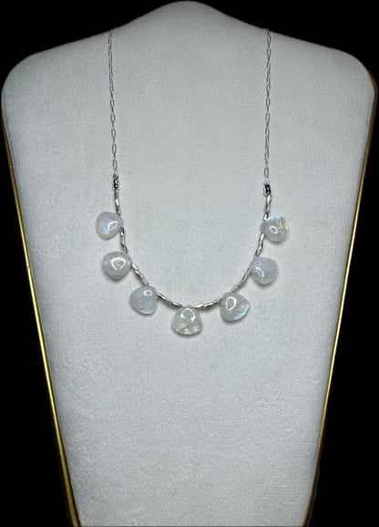 Sweet Moonstone Triangle Candy Necklace