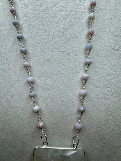 Moonstone and Peruvian Opal Candy Necklace
