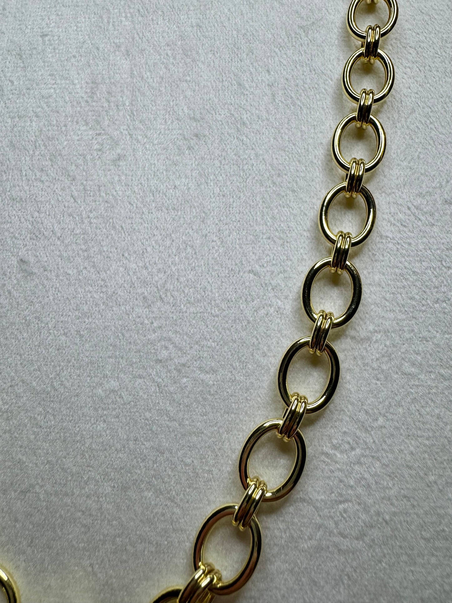 Jane Large Double Rolo Oval Gold Necklace