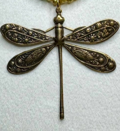 Dragonfly's Turquoise Flight Candy Necklace