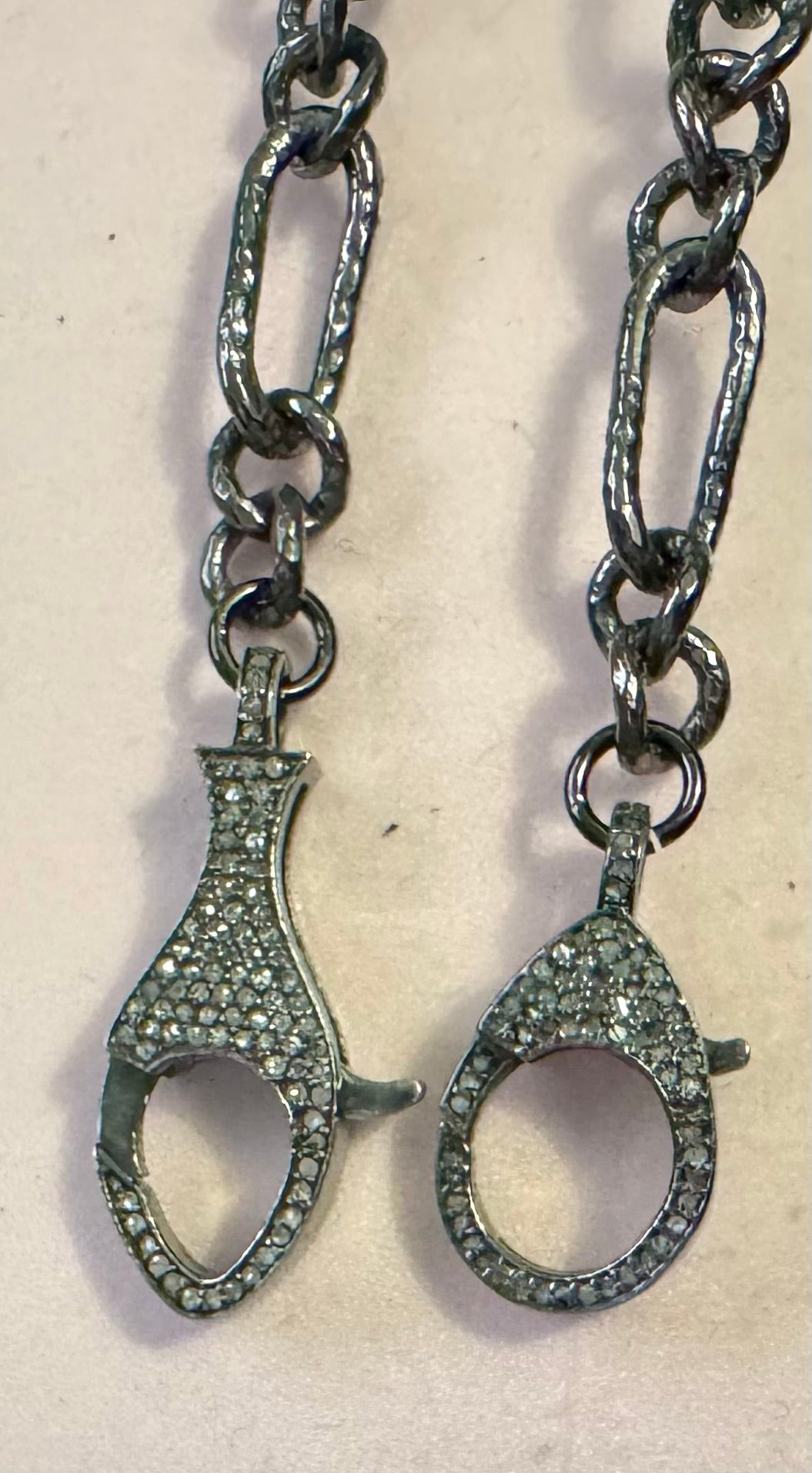 Bessie Gunmetal Oval Chain Necklace