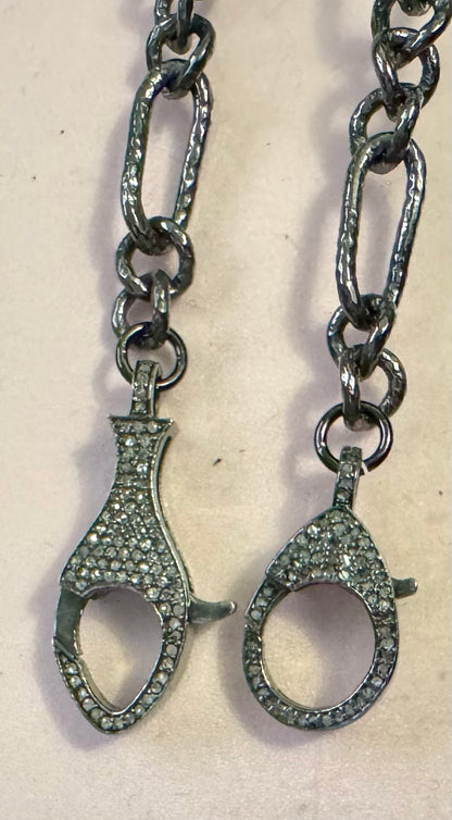 Bessie Gunmetal Oval Chain Necklace