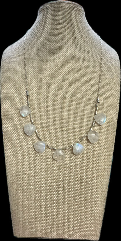 Sweet Moonstone Triangle Candy Necklace