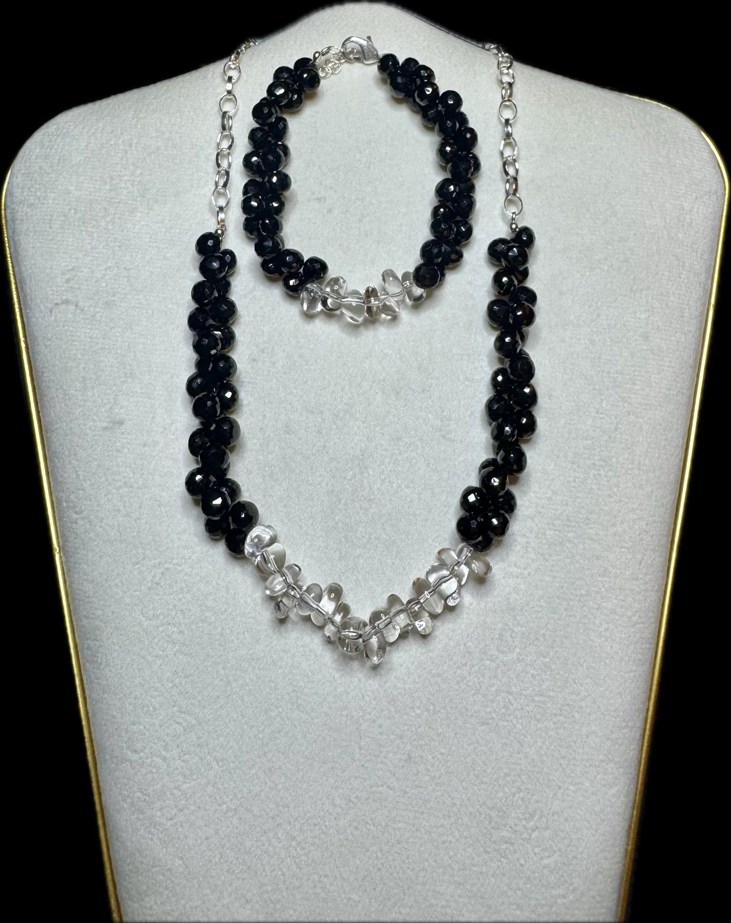 Black Spinel Crystal Quartz Candy Bracelet
