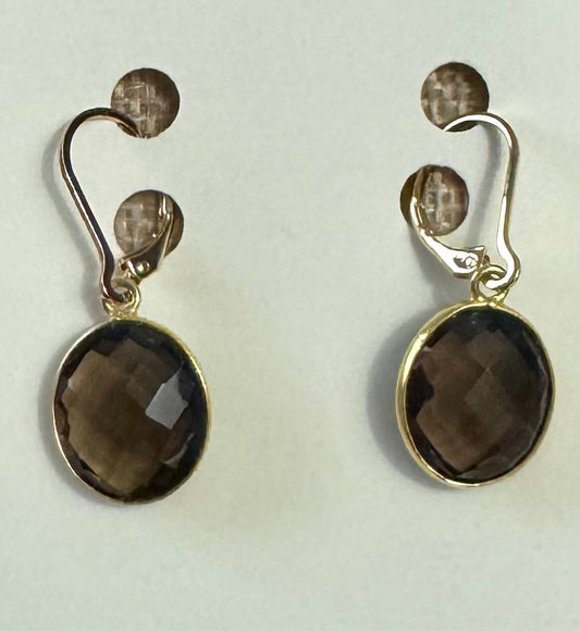 Smokey Quartz Candy Earrings
