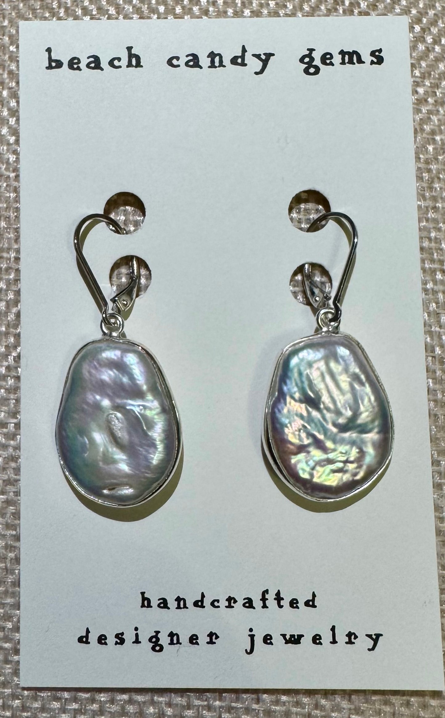 Coin Pearl Candy Earring with Sterling Silver  Lever Back