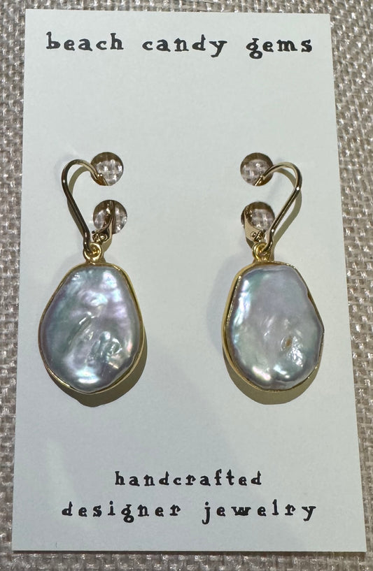 Coin Pearl Candy Earring with Gold Filled Lever Back